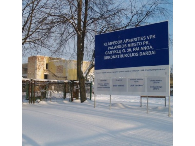 Būsimoji Palangos policijos pareigūnų rezidencija sausio 16-ąją: dvi savaitės po skelbtosios pirmosios rekonstrukcijos pabaigos datos.