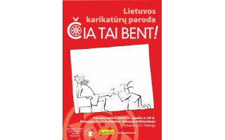 Bibliotekoje - Lietuvos karikatūristų darbų paroda „Čia tai bent“