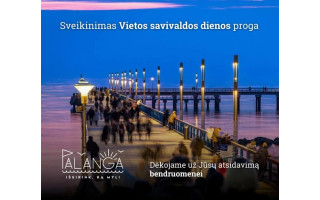 Palangos meras Šarūnas Vaitkus: „Vietos savivaldos diena – graži proga padėkoti kiekvienam, kuris prisideda prie mūsų miesto kūrimo ir augimo“