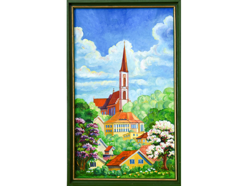 Jubiliejinė paroda: ryškūs ir spalvingi menininko Juozo Šakinio „Prisiminimų potėpiai"