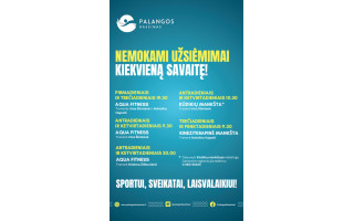 Nemokami užsiėmimai Palangos baseine