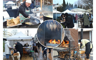 Keptuvėse čirška žuvis, gatvėse – smagi muzika: kadruose – Palangą užvaldžiusi Stintų šventė