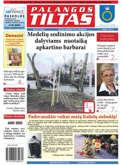 Palangos tilto laikraštis, Data: 2012-11-27, Numeris: 90 (1133) 