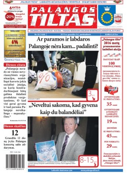Palangos tilto laikraštis, Data: 2015-12-03, Numeris: 92(1428) 