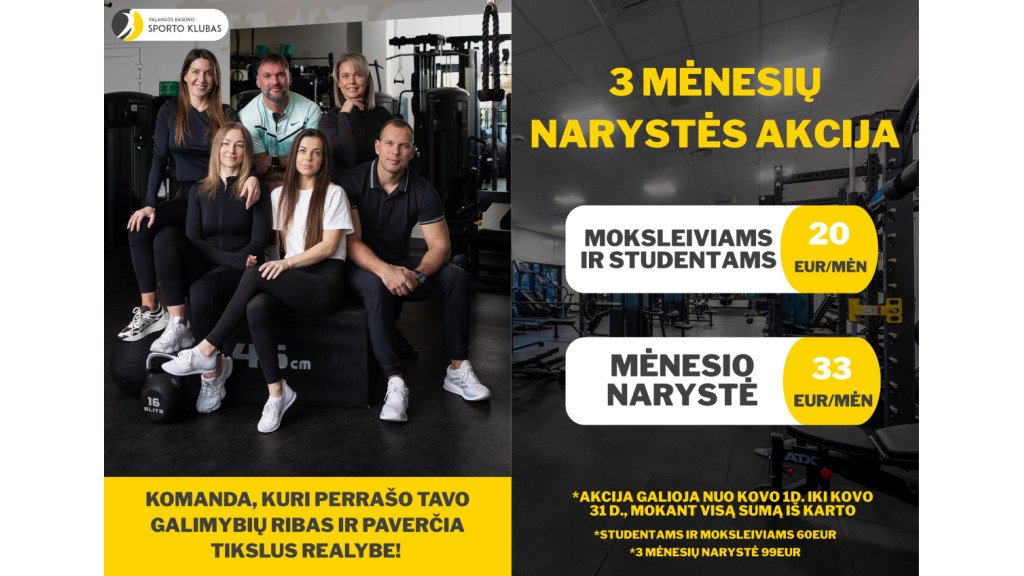 Jeigu ieškote ne tik treniruoklių, bet ir juos derinti su baseinu, Palangos baseino sporto klubas – puikus pasirinkimas