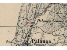 Fragmentas iš 1935 metų plano, kuriame pažymėtos Palangos žydų kapinės