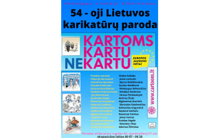 Bibliotekoje – 54-oji Lietuvos karikatūrų paroda „Kartoms kartu – nekartu“