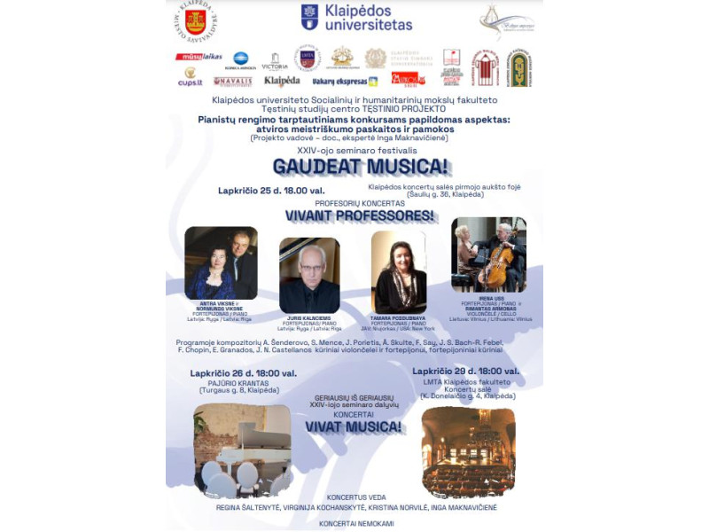 XXIV SEMINARAS IR FESTIVALIS ..GAUDEAT MUSICA"