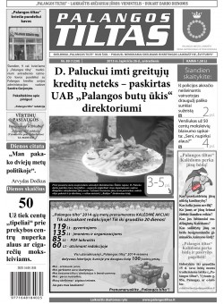 Palangos tilto laikraštis, Data: 2013-11-25, Numeris: 89 (1230) 