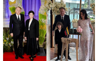 Patyliukais Palangoje LKL prezidentas Remigijus Milašius vedė 23 metais jaunesnę mylimąją Brigitą
