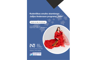 Rudeniškas smuiko skambesys – Julijos Andersson programa „Solo“