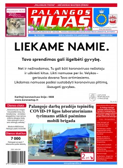 Palangos tilto laikraštis, Data: 2020-04-10, Numeris: 14 (1739) 