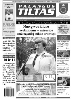 Palangos tilto laikraštis, Data: 2013-10-28, Numeris: 82 (1223) 