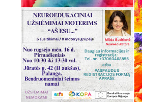 Neuroedukaciniai užsiėmimai moterims „aš esu...“ kviečiame prisijungti į likusius 3 susitikimus