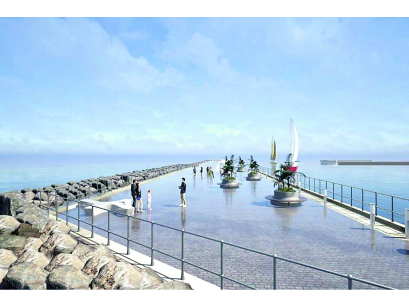 Šventosios uosto pietinis molas bus naudojamas kaip jachtų prieplauka bei pasivaikščiojimų vieta. Projektų vizualizacijos