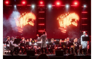 Festivalio „Amber Wind“ gala koncerte - Algirdo Martinaičio, Liudo Mockūno, Leono Somovo bei Vaidoto Martinaičio kūrybinis eksperimentas orkestrui ir kinui 