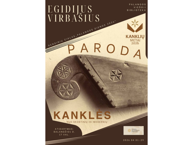 Bibliotekoje – Kanklių metams skirta paroda