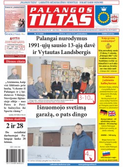 Palangos tilto laikraštis, Data: 2016-01-14, Numeris: 4(1438) 