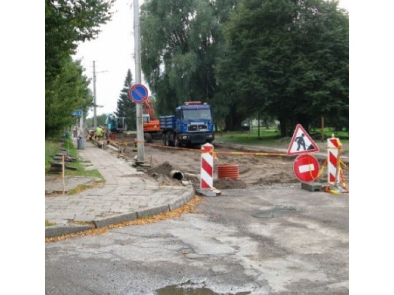 Jūros gatvės rekonstrukcija Šventojoje vyksta sparčiai