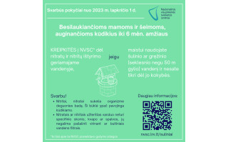 Nėščiosios ir kūdikius auginantys gyventojai turės galimybę užsakyti šulinio arba gręžinio vandens ištyrimą