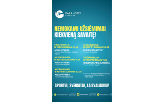 Nemokami užsiėmimai kiekvieną savaitę Palangos baseine
