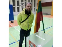 Palangiškis Eugenijus Ateities apylinkėje balsavo paskutinis