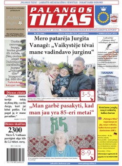 Palangos tilto laikraštis, Data: 2015-04-23, Numeris: 30(1366) 