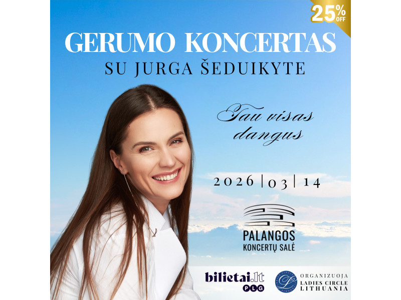 Jurga Šeduikytė kovo 14 dieną kviečia į patyriminę muzikos ir pokalbių kelionę Palangos koncertų salėje