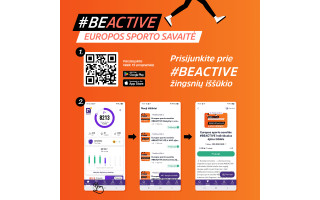 Prisijunkite prie BEACTIVE žingsnių iššūkio