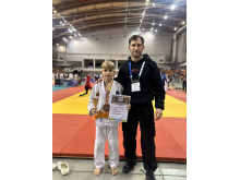 Markas Kurpoviesas ir treneris Erikas Cchovrebovas 