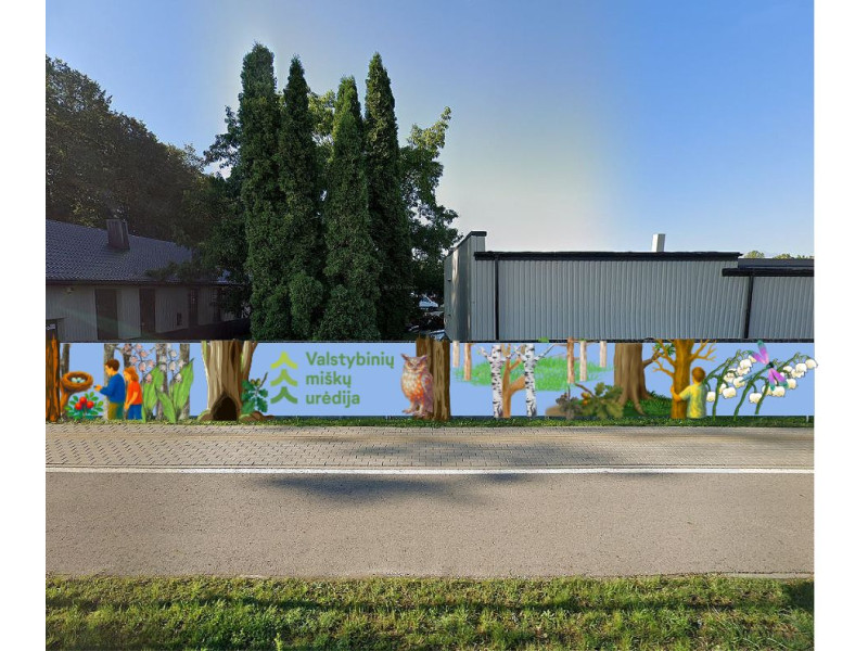 Kretingoje miesto sieną puoš miškininkų ir vietos bendruomenės meninė instaliacija „Ateities miškas“