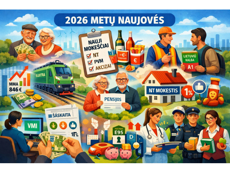 Svarbiausi 2026 metų pokyčiai – ką turėtų žinoti kiekvienas palangiškis?