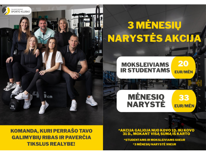 Jeigu ieškote ne tik treniruoklių, bet ir juos derinti su baseinu, Palangos baseino sporto klubas – puikus pasirinkimas