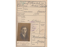 Michelio Hofmeklerio asmens paso kortelė. 1924 m. Kauno regioninis valstybės archyvas