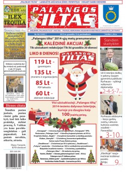 Palangos tilto laikraštis, Data: 2013-12-12, Numeris: 94 (1235) 
