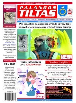 Palangos tilto laikraštis, Data: 2020-03-22, Numeris: 11 (1736) 