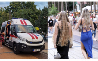 Po ilgojo Žolinės savaitgalio – vaizdai iš Palangos: prireikė net medikų pagalbos 