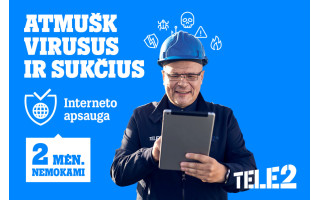 Išskirtinis pasiūlymas „Tele2“ klientams: operatorius pasirūpins apsauga internete be papildomų veiksmų