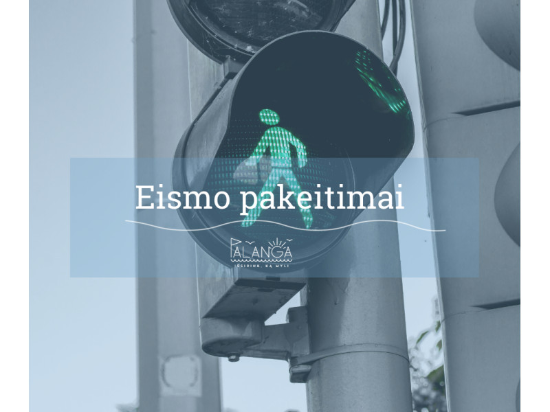 Laikini eismo organizavimo pakeitimai „Vėjo festivalio“ metu