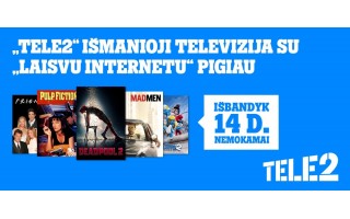 Pramogoms ir laisvalaikiui: nauji išmaniosios „Tele2” televizijos pasiūlymai