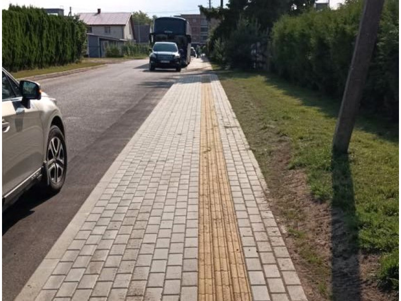 Šventojoje tvarkomi ir naujai tiesiami šaligatviai