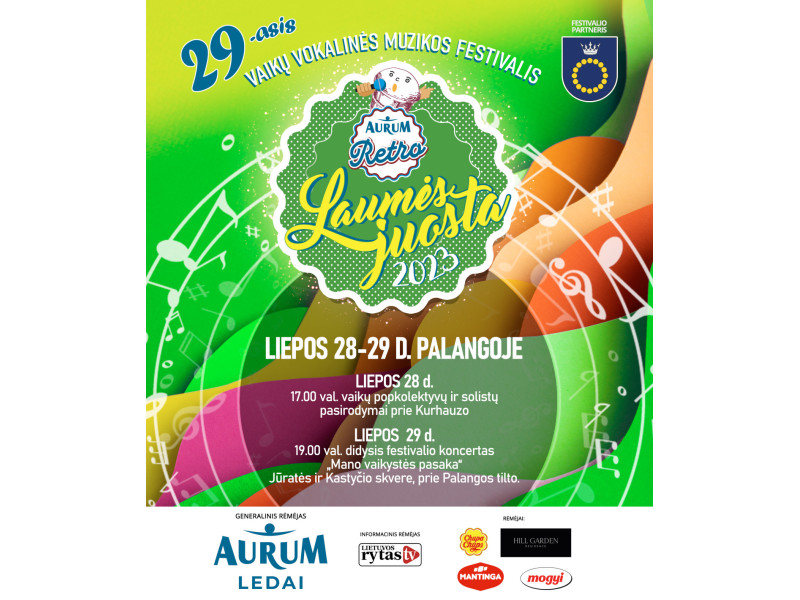 Liepos 28-29 dienomis Palangoje skambės mažųjų dainos – vyks vaikų vokalinės muzikos festivalis „Laumės juosta“