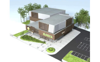 Prasideda naujo prekybos centro „Norfa“ su uždarais teniso kortais statyba 