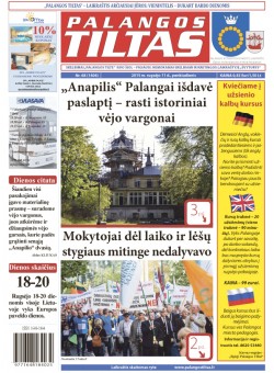 Palangos tilto laikraštis, Data: 2015-09-10, Numeris: 68(1404) 