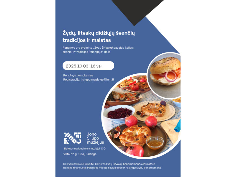 Kviečiame prisiminti žydų, litvakų didžiųjų švenčių tradicijas ir paragauti patiekalų