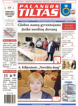 Palangos tilto laikraštis, Data: 2016-12-08, Numeris: 92(1526) 