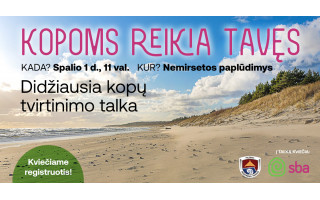 Kviečiame jungtis prie iniciatyvos „Kopoms reikia tavęs“