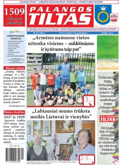 Palangos tilto laikraštis, Data: 2014-06-12, Numeris: 44(1282) 