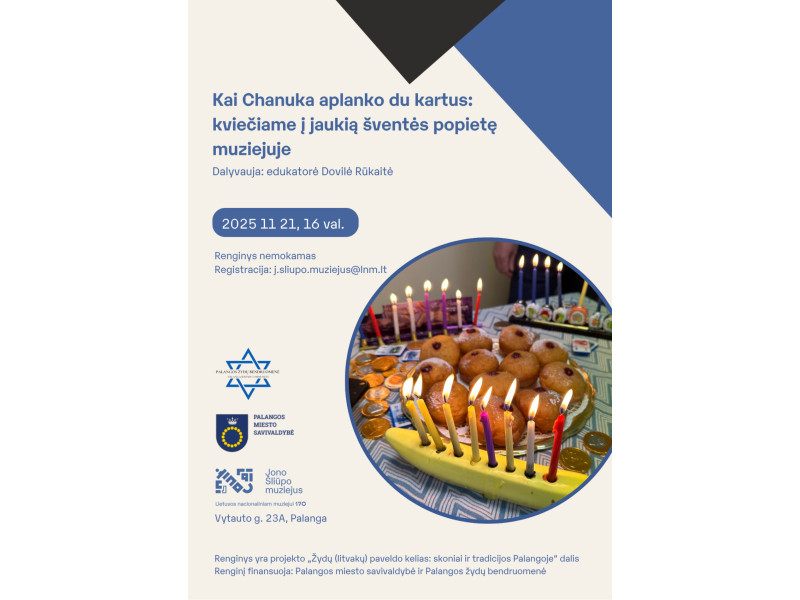Kai Chanuka aplanko du kartus: kviečiame į jaukią popietę muziejuje