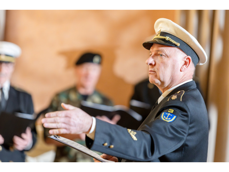 Radvilės Kucevičiūtės nuotraukoje: Palangos vyrų choro „Jūros šauliai“ vadovas Rimgaudas Juozapavičius